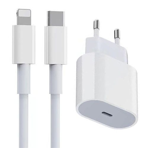 Chargeur Rapide 20w + Cable De Charge Type, Gigicial, C Vers Lightning 1 Mètre Compatible Pour Iphone