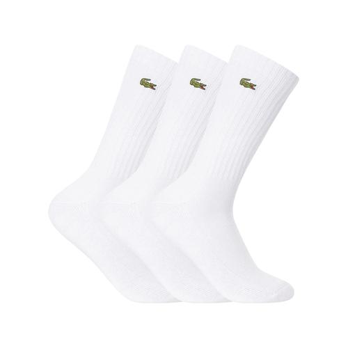 Lacoste Lot De 3 Paires De Chaussettes De Sport, Blanc