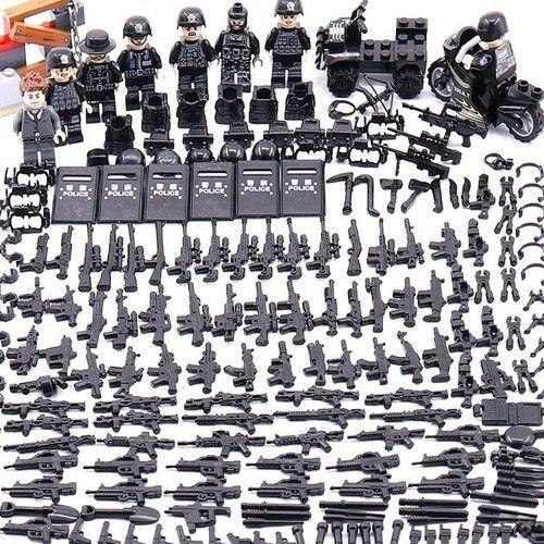 Srna Blocs De Construction Assemblés Militaires De Commando De Panthère Noire Avec Des Jouets D'accessoires D'arme