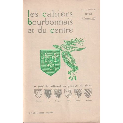 Les Cahiers Bourbonnais N° 63