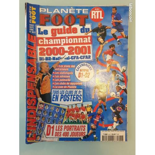 Planete Foot Aout Septembre 2000 N ° 90 S :Le Guide Du Championnat 2000_2001