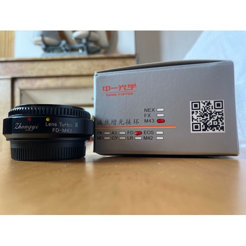 Zhongyi Lens turbo II adaptateur amplificateur Canon FD lens to M4/3(MFT)