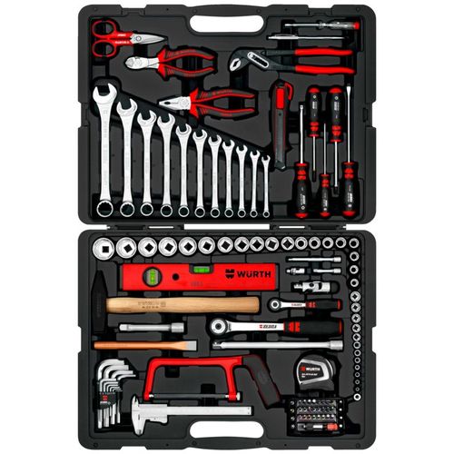 Assortiment d'outils dans une mallette 115 pièces WÜRT