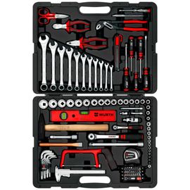 Assortiment d'outils dans une mallette 115 pièces WÜRT