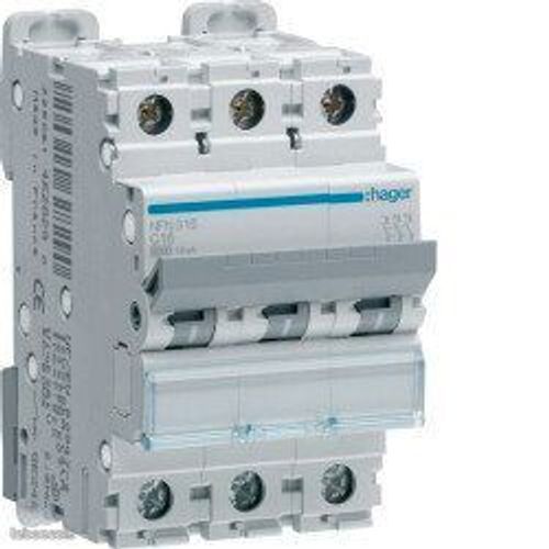 NFN316 Disjoncteur Hager triphasé 16A - 3P - 6-10kA - courbe C