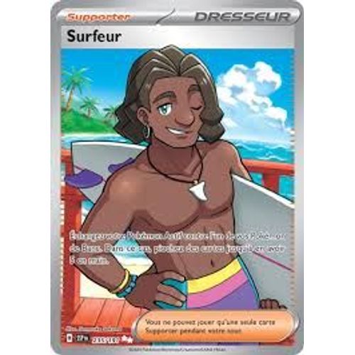 Carte Pokémon Dresseur Surfeur 235 / 191 Ultra Rare Full Art Etincelles Déferlantes Ev08