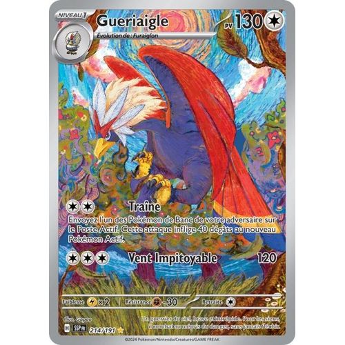 Carte Pokémon Gueriaigle Pv 130 214 / 191 Illustration Rare Etincelles Déferlantes Ev08