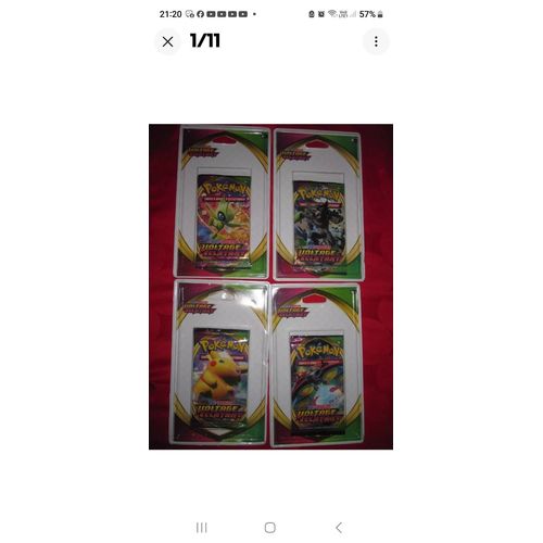 Pokemon 4 Boosters Voltage Eclatant Arset Epée Et Bouclier Fr