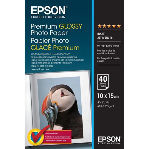 Paquet De 40 Feuilles De Papier Photo Premium Glacé À La Marque Epson De Format A6