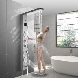 Système de panneau de douche en aluminium noir, système de