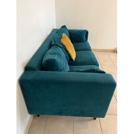 Canapé En Velours Bleu