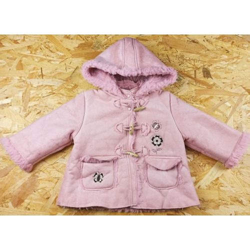 Manteau Rose Avec Capuche Hiver 18 Mois - Graîne De Rêve