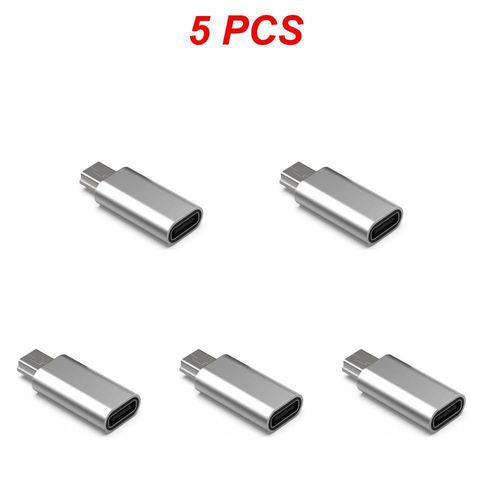 Adaptateur Mini USB vers Type C,5 broches mâle,Mini USB vers femelle,connecteur de transfert de données pour MP3,appareil photo PC, - Type Style B 5pcs