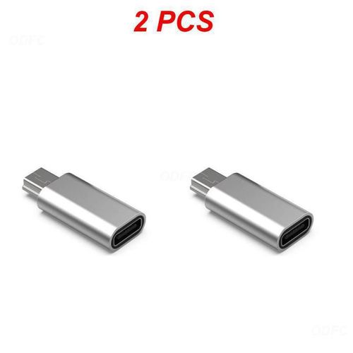 Adaptateur Mini USB vers Type C,5 broches mâle,Mini USB vers femelle,connecteur de transfert de données pour MP3,appareil photo PC, - Type Style B 2pcs