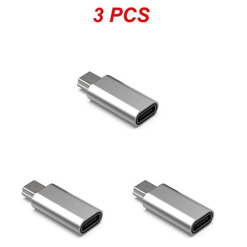 Adaptateur Mini USB vers Type C,5 broches mâle,Mini USB vers femelle,connecteur de transfert de données pour MP3,appareil photo PC, - Type Style B 3pcs