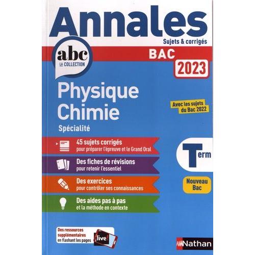 Physique-Chimie Tle Spécialité - Annales Sujets & Corrigés