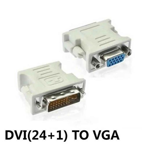 Mini adaptateur DVI 24 + 1 vers VGA femelle,connecteur vidéo d'ordinateur,plastique blanc durable,convertisseur polyvalent