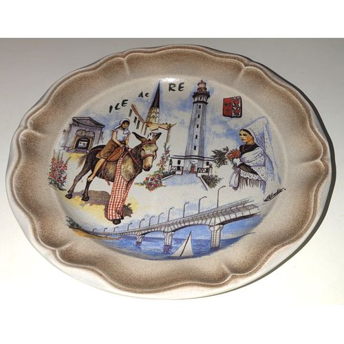 Assiette Décorative "Âne En Culotte" Ile De Ré