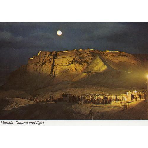 Israël Carte Postale Masada La Nuit