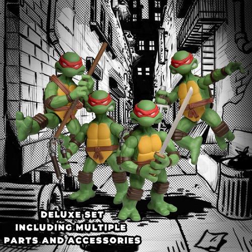 Les Tortues Ninja - Figurines Les Tortues Ninja Deluxe Set 8 Cm