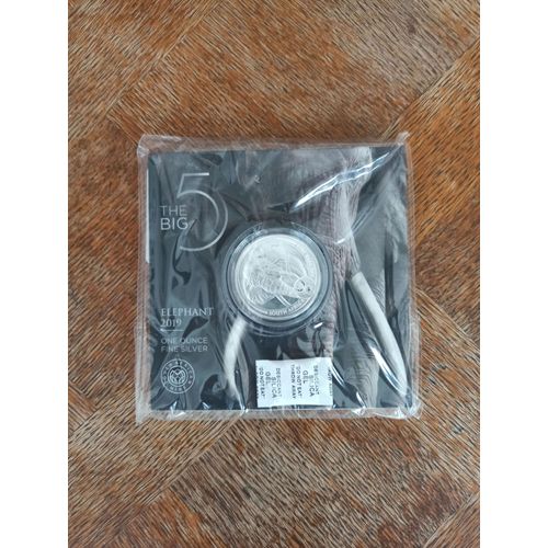 1 Once Argent Afrique Du Sud 2019 / 1 Troy Ounce Silver South Africa 2019 - Big Five Elephant