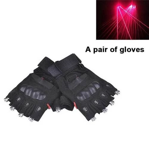 Gants Laser Vert à 4 Têtes, Faisceau Flash, Émettant une Charge, Lumière de Scène, DJ, Affichage de ix-50cm 8Tubes-Red set