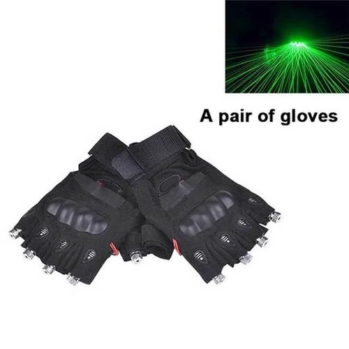 Gants Laser Vert à 4 Têtes, Faisceau Flash, Émettant une Charge, Lumière de Scène, DJ, Affichage de ix-50cm 8Tubes-Green set