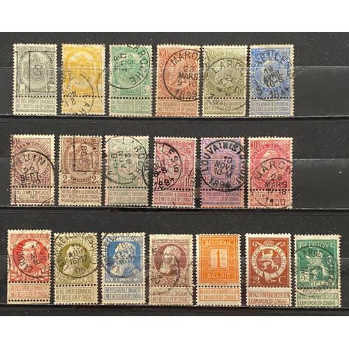 Lot De 19 Timbres Belgique 1893 À 1912