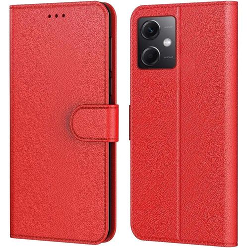 Coque Pour Xiaomi Redmi Note 12 5g Effet Cuir Anti Rayure Antichoc - Rouge - Booling