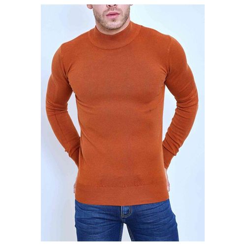 Pull Manches Longues Orange Homme