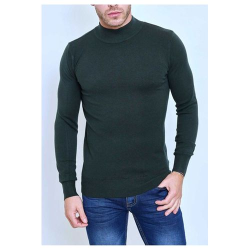 Pull Manches Longues Kaki Homme