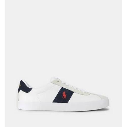 Polo Ralph Lauren - Baskets Basses Court En Cuir - Blanc - 45