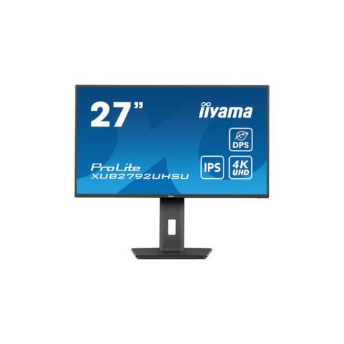 iiyama ProLite XUB2792UHSU-B6 - Écran LED - 27" - 3840 x 2160 4K @ 60 Hz - IPS - 350 cd/m² - 1300:1 - 4 ms - HDMI, DisplayPort, USB-C - haut-parleurs - noir mat