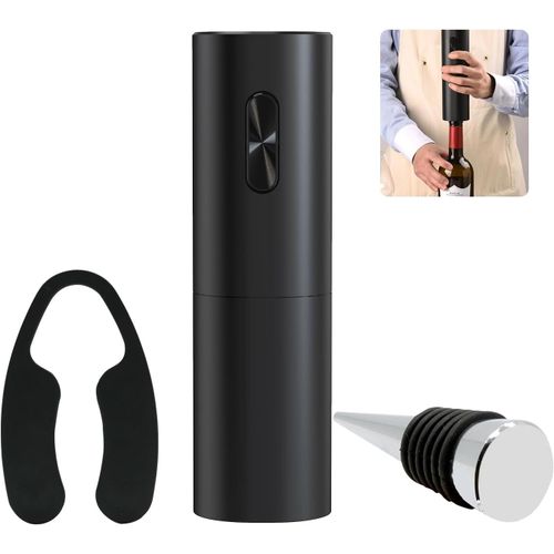 Tire Bouchon Électrique Set De 3,Ouvre Bouteille Professionnel De Vin Automatique Avec Coupe-Capsule,Bouchon À Vin,Coffret Cadeau Pour La Maison,Le Restaurant