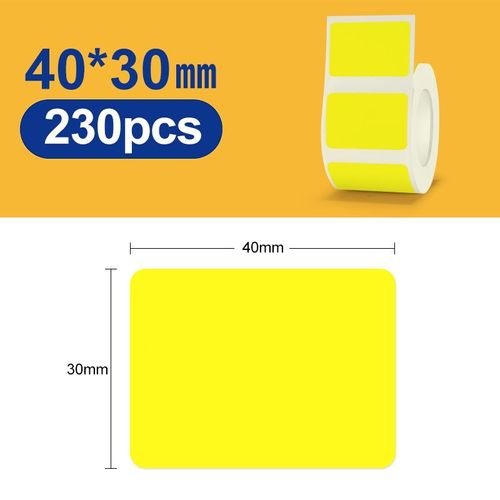 rouleau de papier adh¿¿sif color¿¿ pour imprimante ¿¿ papier thermique B21/B3S",pour la maison et le bureau,rond et carr¿¿,"autocollant imprimable - Type 1 Roll 4030Yellow