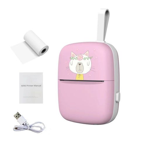 Mini imprimante photo thermique portable pour iPhone et Android",cadeau,notes d'¿¿tude,travail,enfants,"m¿¿mo photo - Type Pink