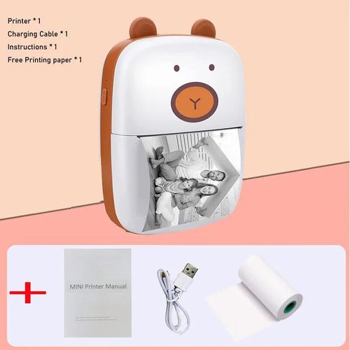 Mini imprimante photo thermique portable pour iPhone et Android",cadeau,notes d'¿¿tude,travail,enfants,"m¿¿mo photo - Type A8A-white-BZ