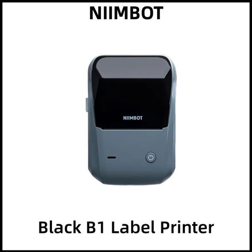 Niimbot-Imprimante d'¿¿tiquettes B1",Portable,D¿¿terminer,Thermique,Mini,Code-barres,QR,Code,Autocollant,Papier,Document,Rouleaux,Maker,"Cable - Type Balck Label Printer