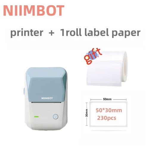 Imprimante d'¿¿tiquettes portable Niimbot B1",mini code-barres thermique,autocollant de code QR,de rouleaux de notes autocollantes,"produit de qualit¿¿ - Type Blue Add 1 Label
