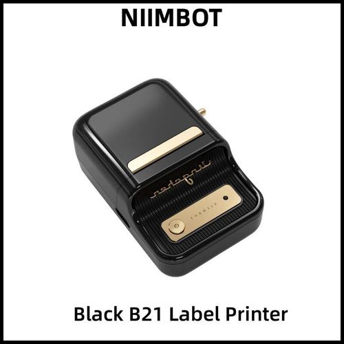 Niimbot-Imprimante d'¿¿tiquettes B21",Portable,D¿¿terminer,Imprimante thermique,Mini code-barres,Code QR,Autocollant,Papier,Rouleaux de documents,"Cable de - Type Black Label Printer