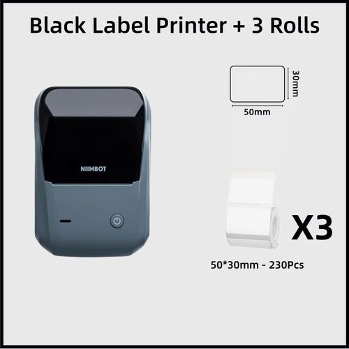 NIIMBOT B1-¿¿tiqueteuse Portable",Imprimante Thermique,Mini Code-barres,Autocollant de Code QR,Rouleaux de Papier,¿¿tiquette de Cable,"20-50mm - Type B1 50X30 3rolls