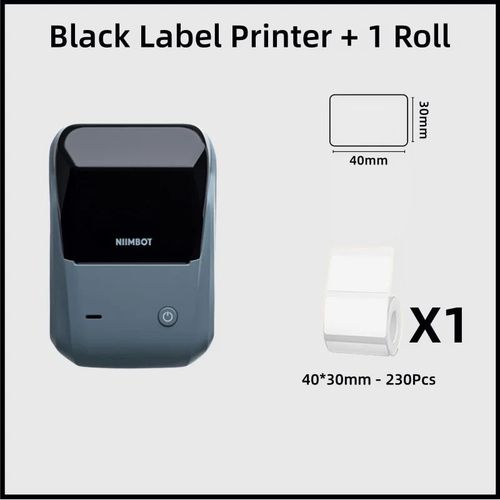NIIMBOT B1-¿¿tiqueteuse Portable",Imprimante Thermique,Mini Code-barres,Autocollant de Code QR,Rouleaux de Papier,¿¿tiquette de Cable,"20-50mm - Type B1 40X30 1roll