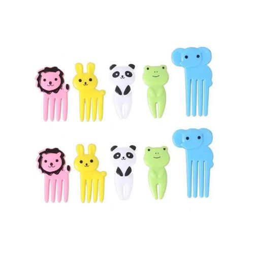 Fourchette ¿¿ Fruits En Forme D'animal","Mini Cure-Dents Fourcommuniste ¿¿ Dessert De Dessin Mignon