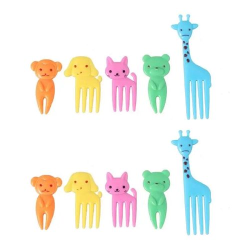 Fourchette ¿¿ Fruits En Forme D'animal","Mini Cure-Dents Fourcommuniste ¿¿ Dessert De Dessin Mignon