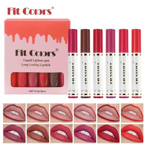 Mardi Gras Gifts Rouge À Lèvres 6 Couleurs Marqueur Deux En Un Crayon À Lèvres Et Rouge À Lèvres Nude Mat Rouge À Lèvres Liquide 