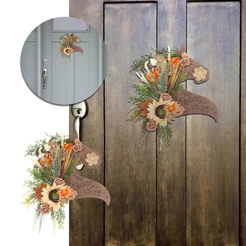 Wood Flower Horse Wall Art Or Door Hanger Welcome Wreath Or Entry Way Wall Hanger Gao246339
