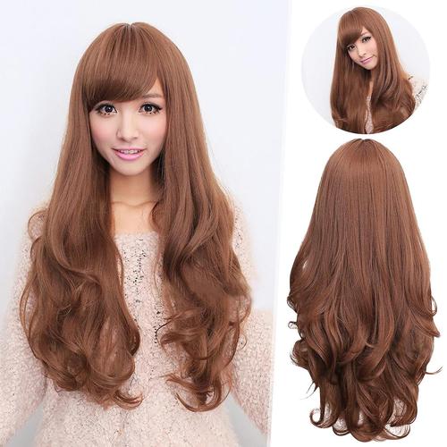 Perruque Body Wave Pour Les Femmes Aux Cheveux Bouclés De Longueur Moyenne, Perruque Brune 1b Européenne Et Américaine Rose Mesh Matte Silk 