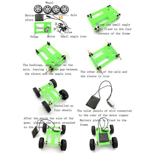 Mardi Gras Cadeaux 1 Ensemble Mini Jouet À Énergie Solaire Diy Kit Voiture Enfants Gadget Éducatif Hobby Drôle 240578