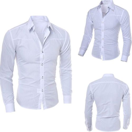 Homme Mode Imprimé Chemisier Casual À Manches Longues Slim Chemises Tops 240507