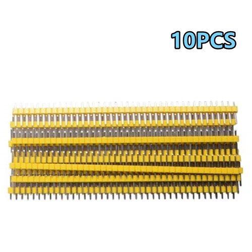 Bande de connecteur JST pour Arduino",40 broches 1x40,une rang¿¿e male et femelle 2.54,broche cassable PCB,"noir - Type 10PCS-M-M-Yellow